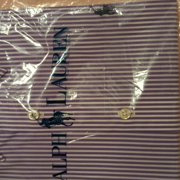Ralph Lauren Custom Fit Men's purple/white stripe shirt. - Picture 5 of 9